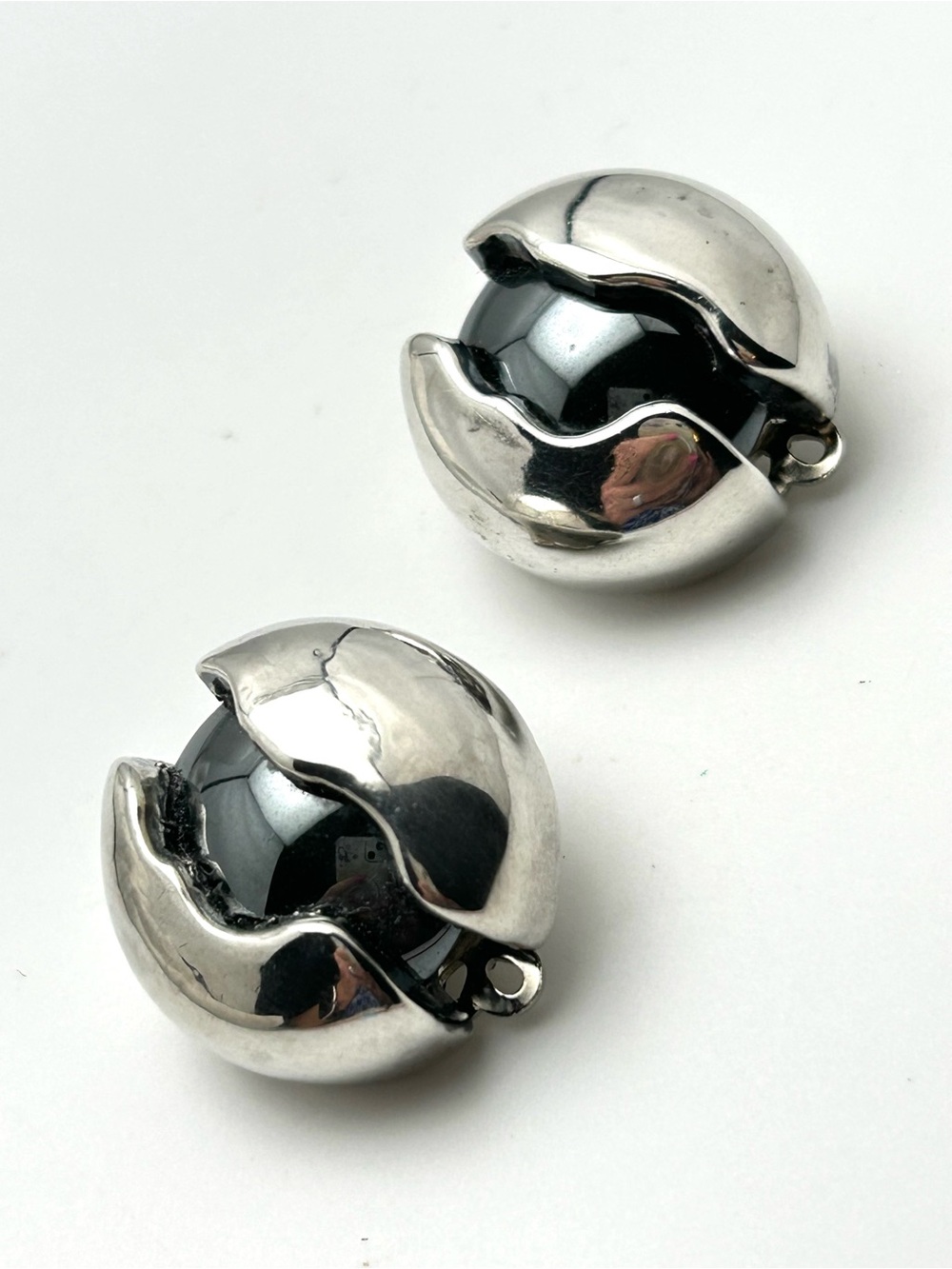 Simon Sebbag SSD Sterling Silver and Hematite Earrings